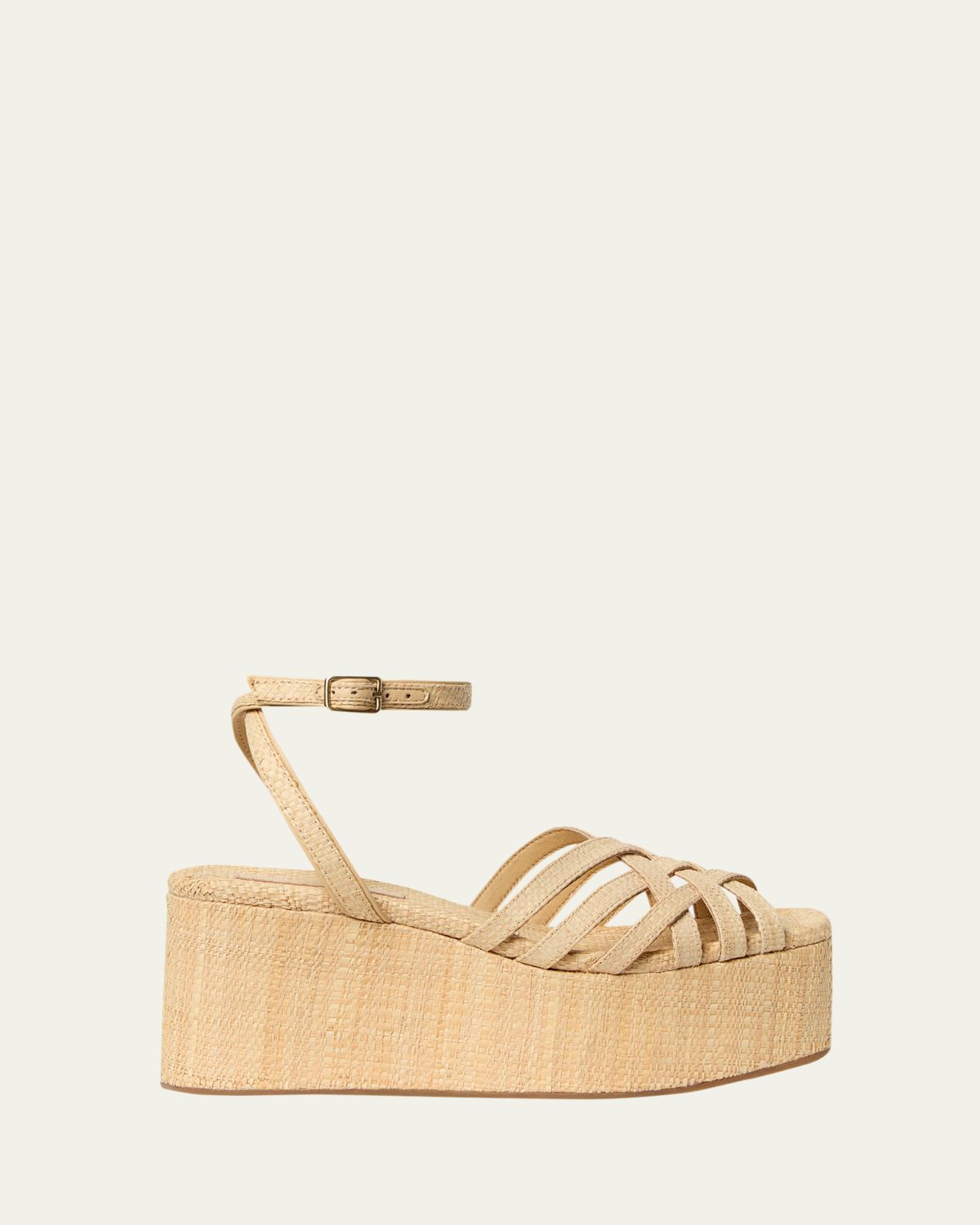 Loeffler Randall 80mm Channing Raffia Platform Sandals