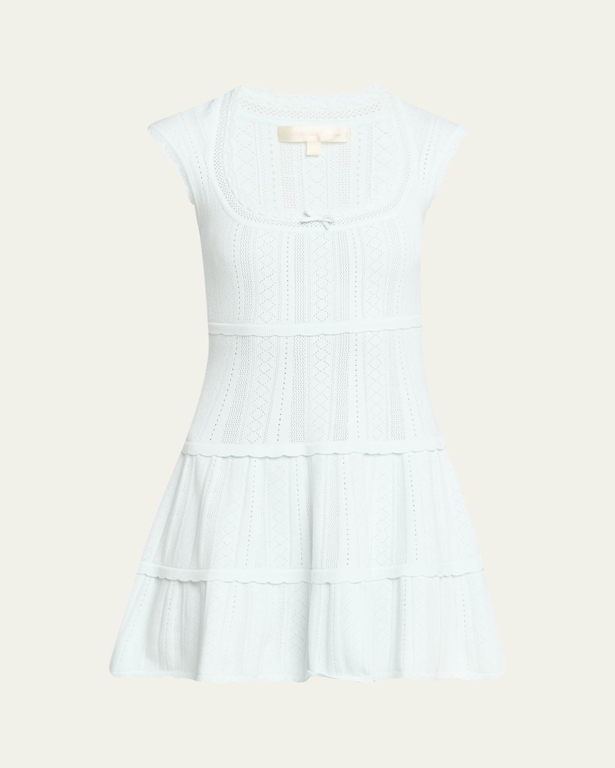 LoveShackFancy Laighton Pointelle Knit Mini Dress | Thumbnail 6