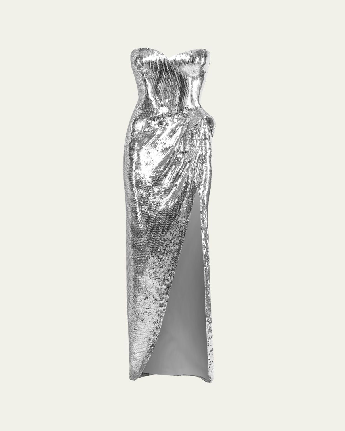Gaurav Gupta Celeste Strapless Sequined Sculptural Gown