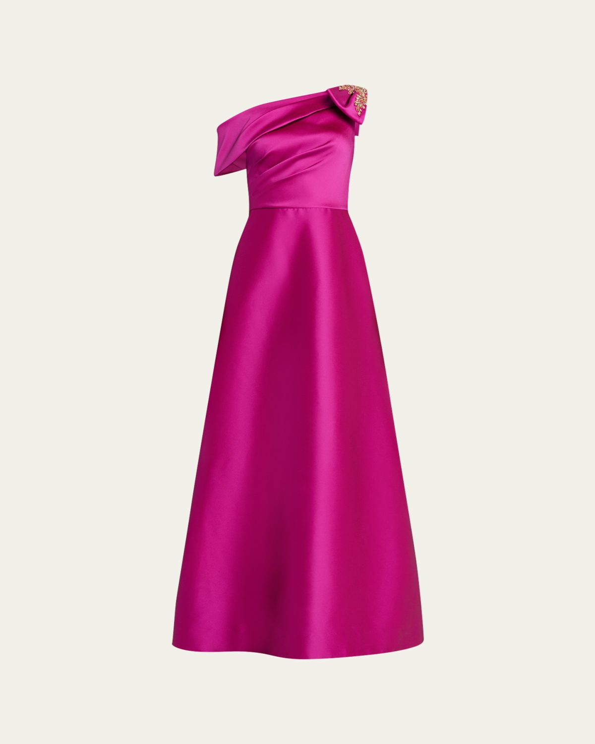 Rickie Freeman for Teri Jon Draped One-Shoulder Bow Gown | Thumbnail 6 Rickie Freeman for Teri Jon Draped One-Shoulder Bow Gown | Thumbnail 6