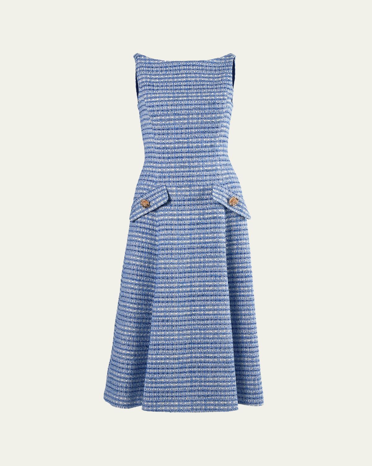 Carolina Herrera Tweed Sleeveless A-Line Dress | Thumbnail 5