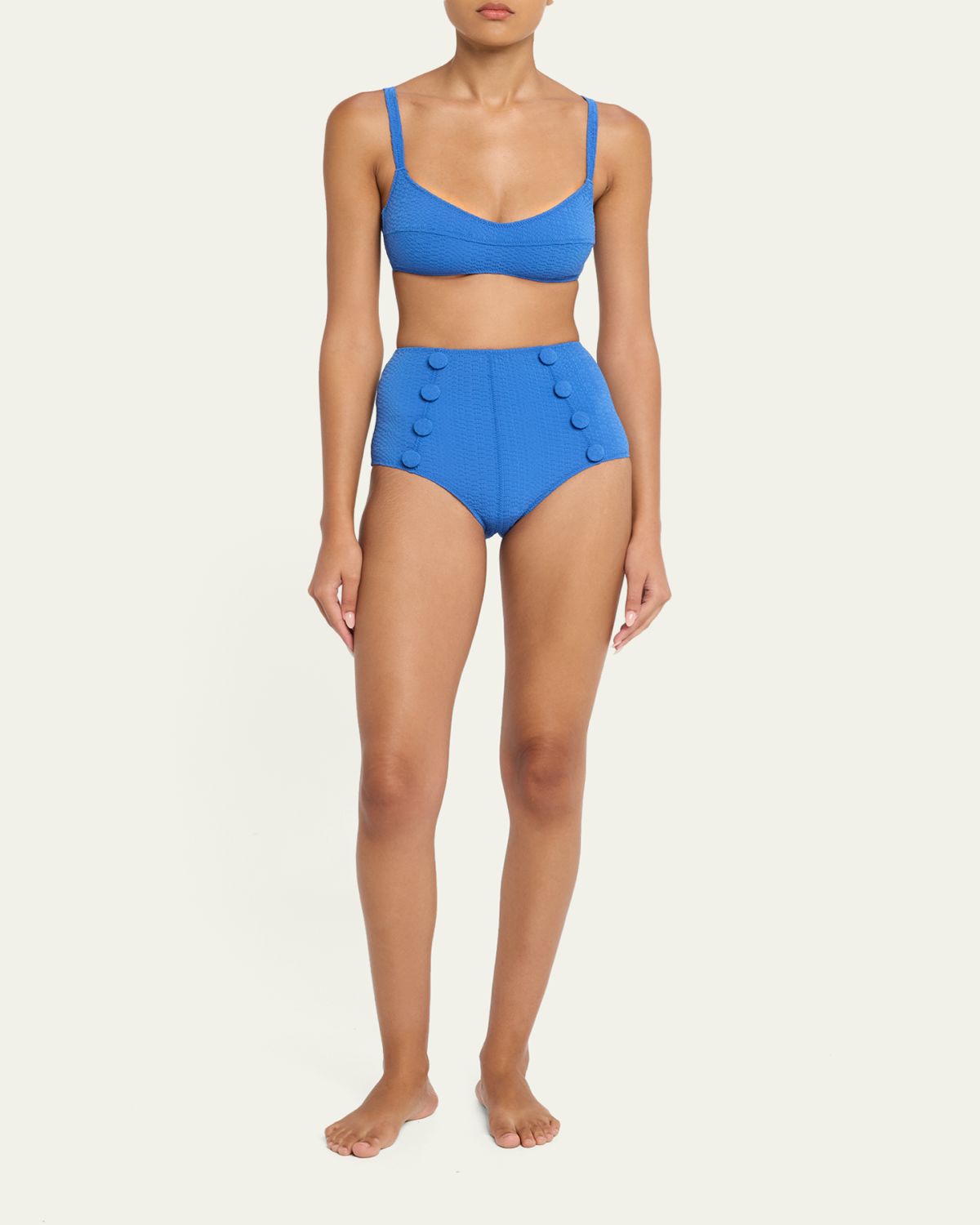 Lisa Marie Fernandez Balconette High-Waist Two-Piece Swimsuit | Thumbnail 2