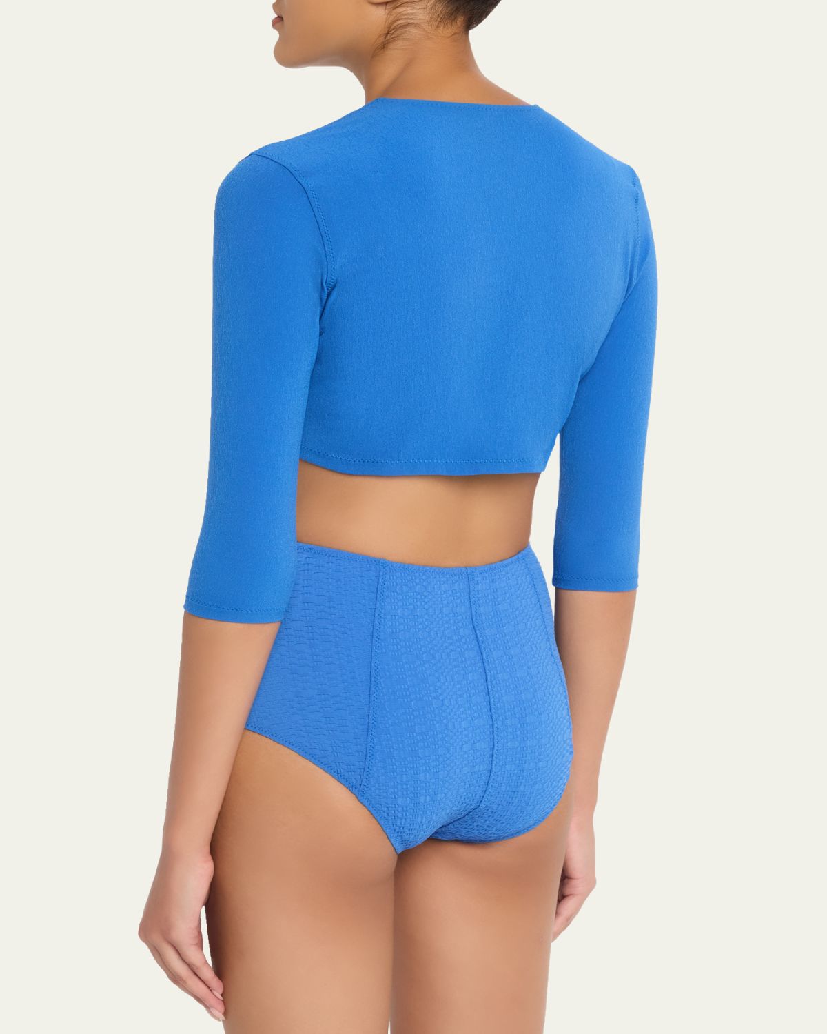 Lisa Marie Fernandez Crepe Cropped Cardigan | Thumbnail 3