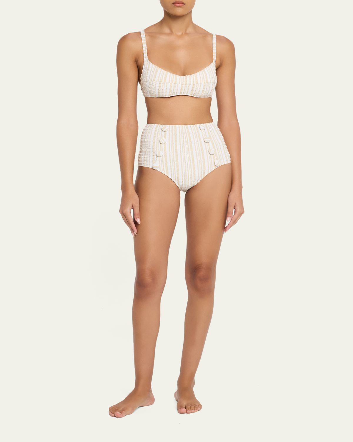 Lisa Marie Fernandez Balconette High-Waist Two-Piece Swimsuit | Thumbnail 2