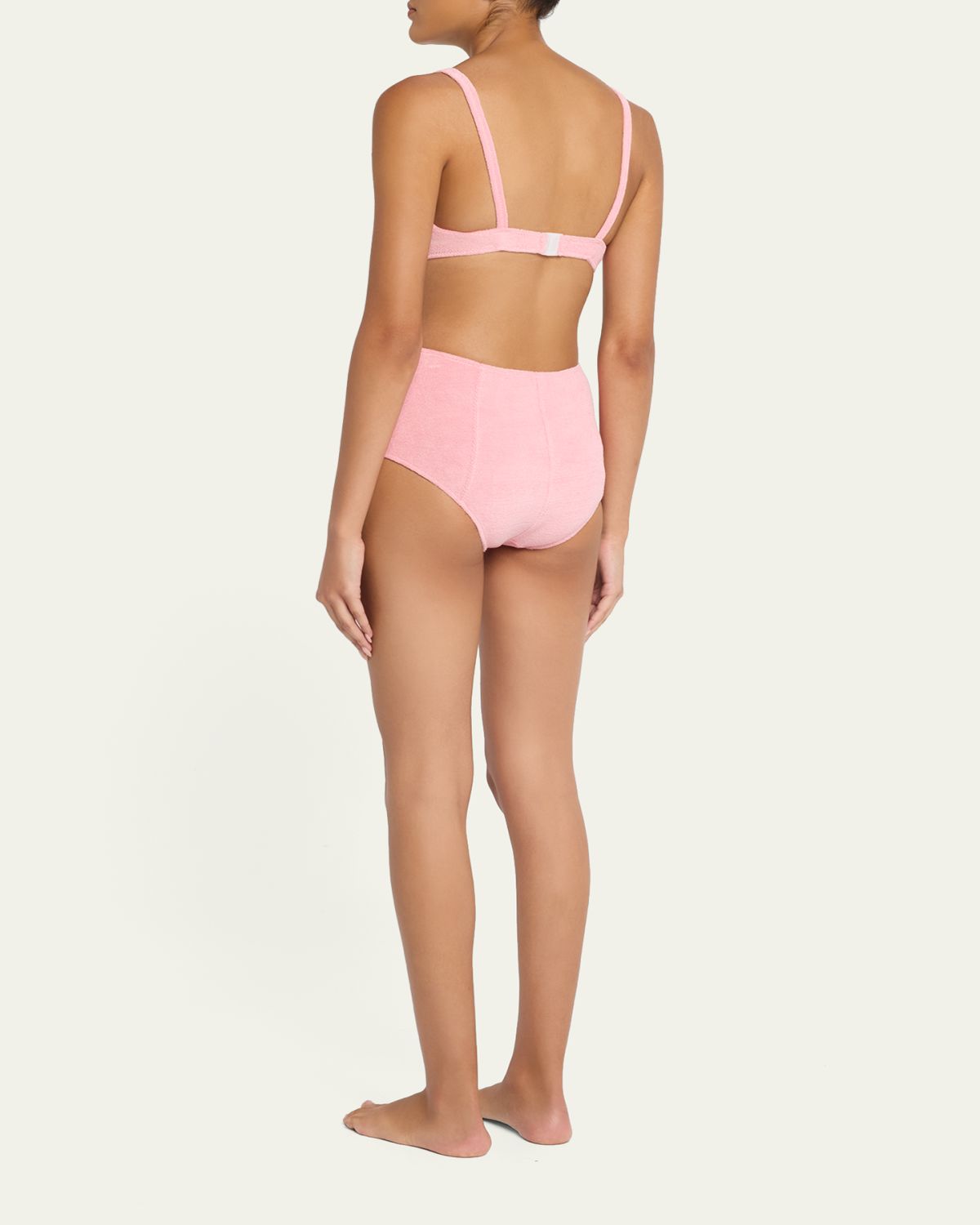 Lisa Marie Fernandez Terry Cloth Balconette High-Waist Two-Piece Swimsuit | Thumbnail 3