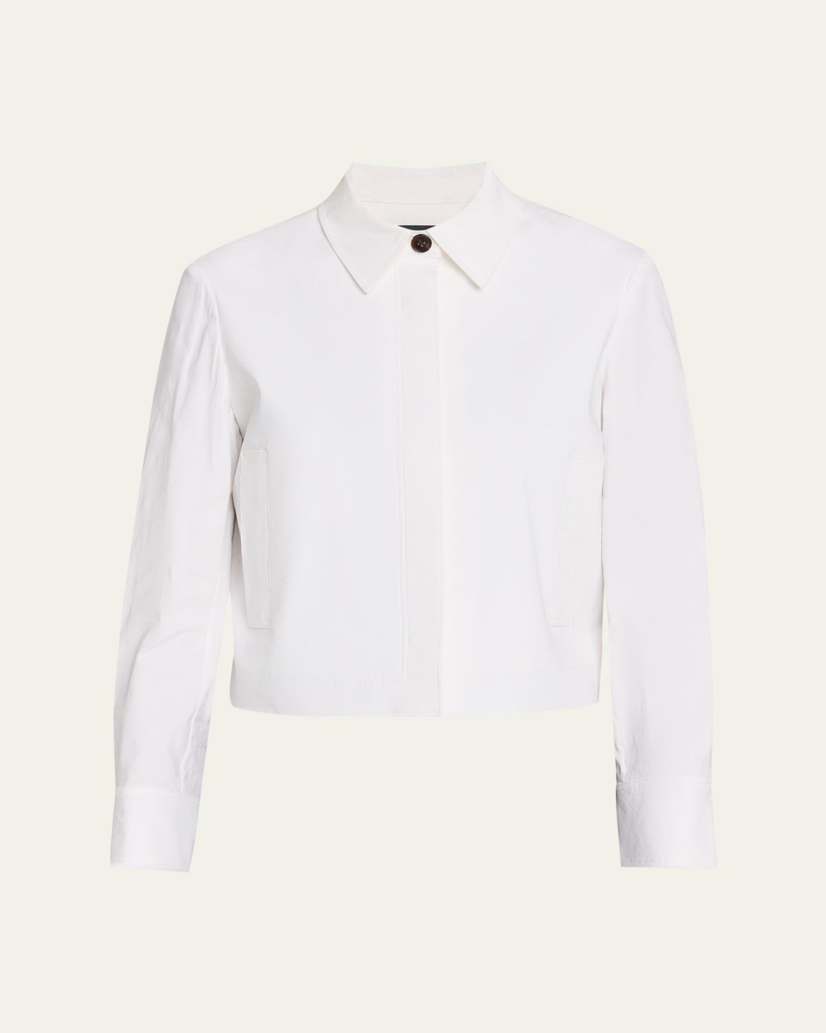 Theory Cropped Linen-Blend Shirt Jacket | Thumbnail 8 Theory Cropped Linen-Blend Shirt Jacket | Thumbnail 8
