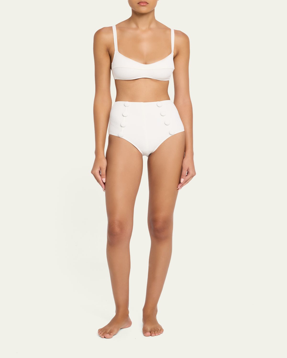 Lisa Marie Fernandez Balconette High-Waist Two-Piece Swimsuit | Thumbnail 2
