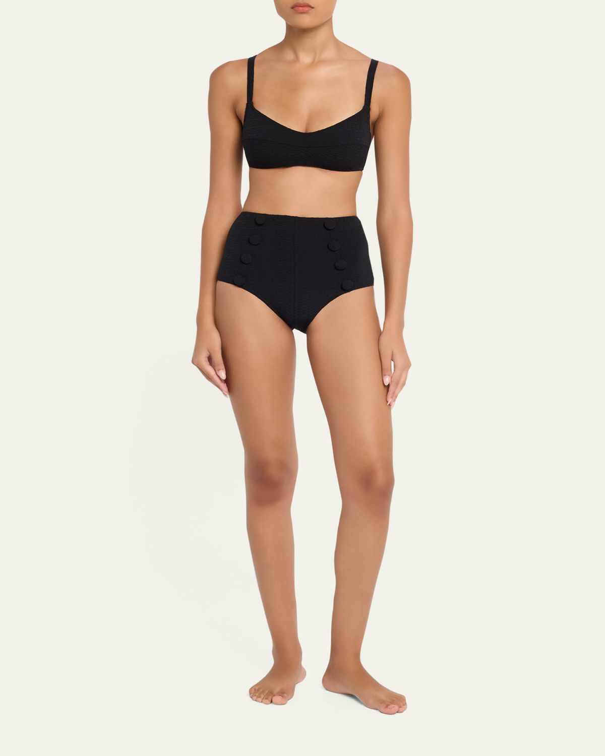 Lisa Marie Fernandez Balconette High-Waist Two-Piece Swimsuit | Thumbnail 2