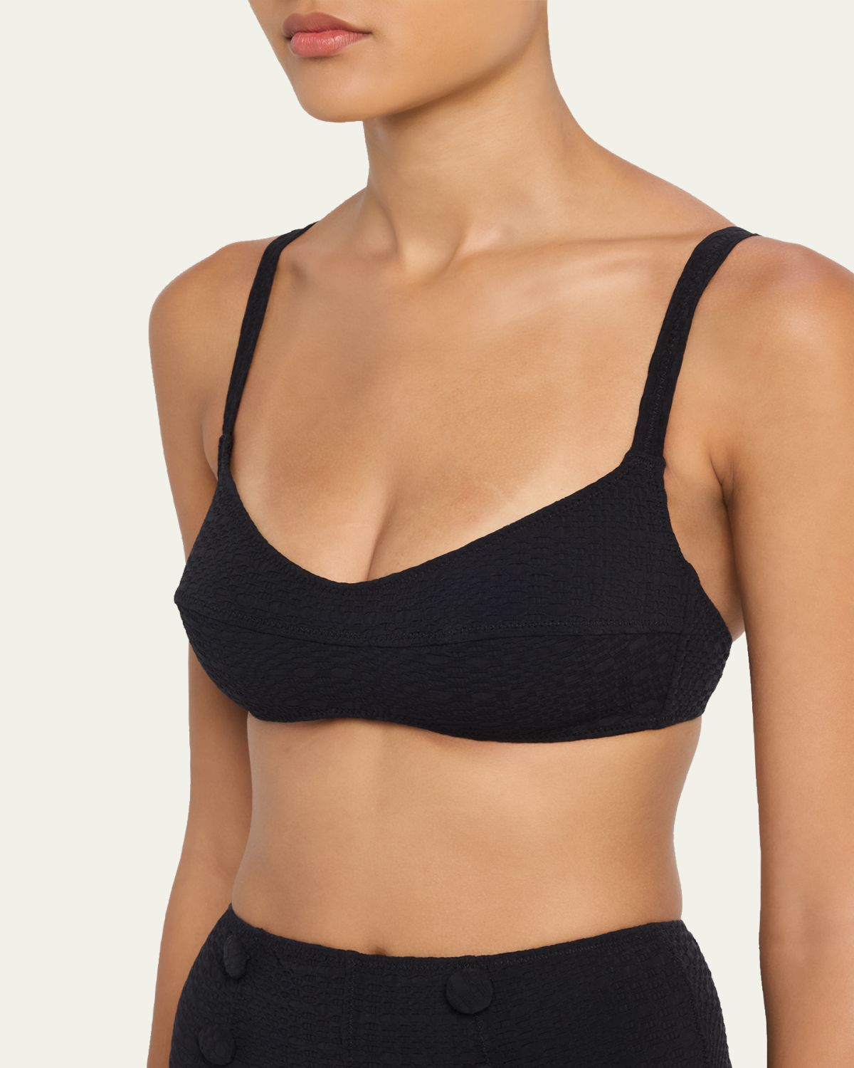 Lisa Marie Fernandez Balconette High-Waist Two-Piece Swimsuit | Thumbnail 4