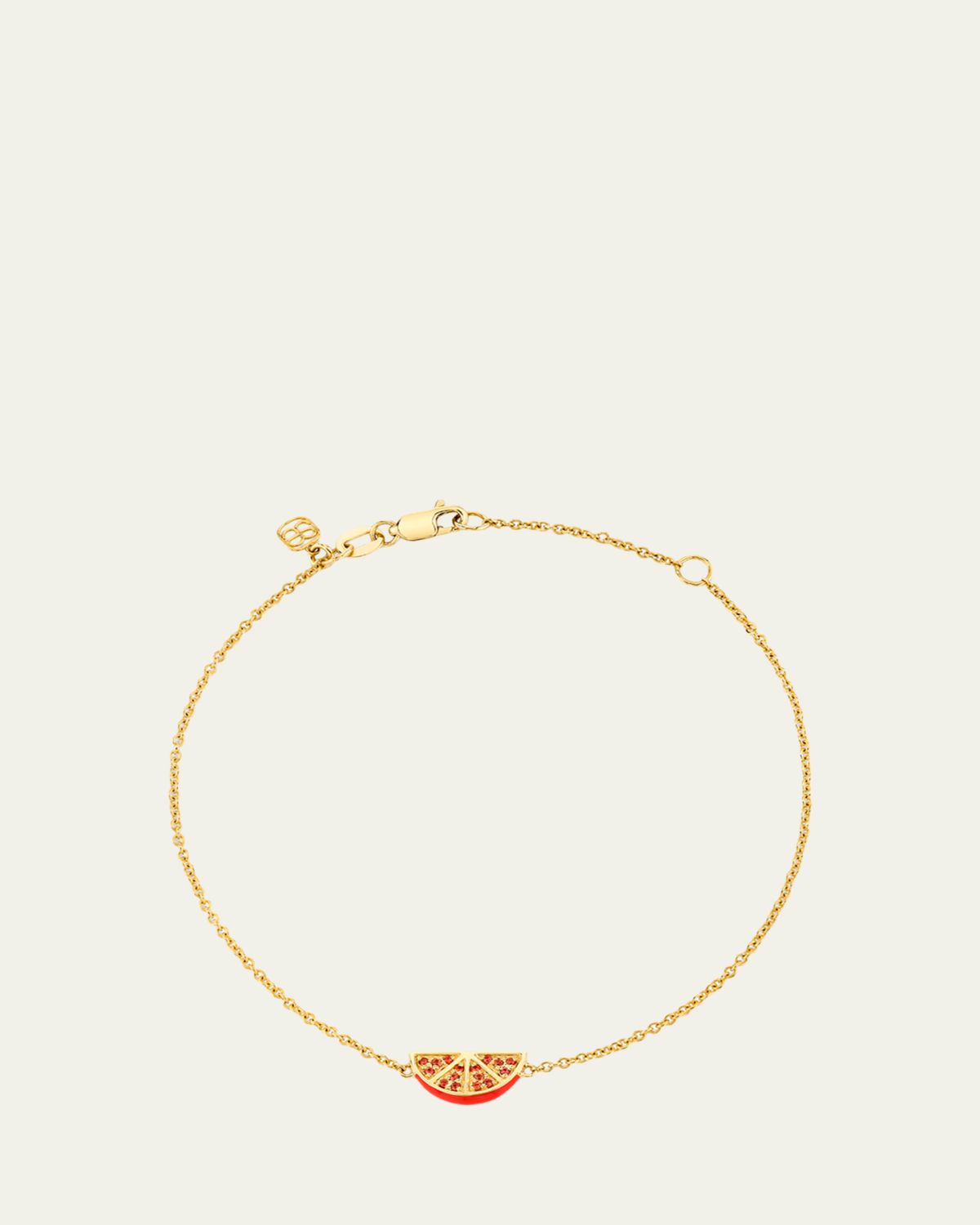 Sydney Evan 14K Sapphire Orange Slice Fixed Bracelet | Thumbnail 3