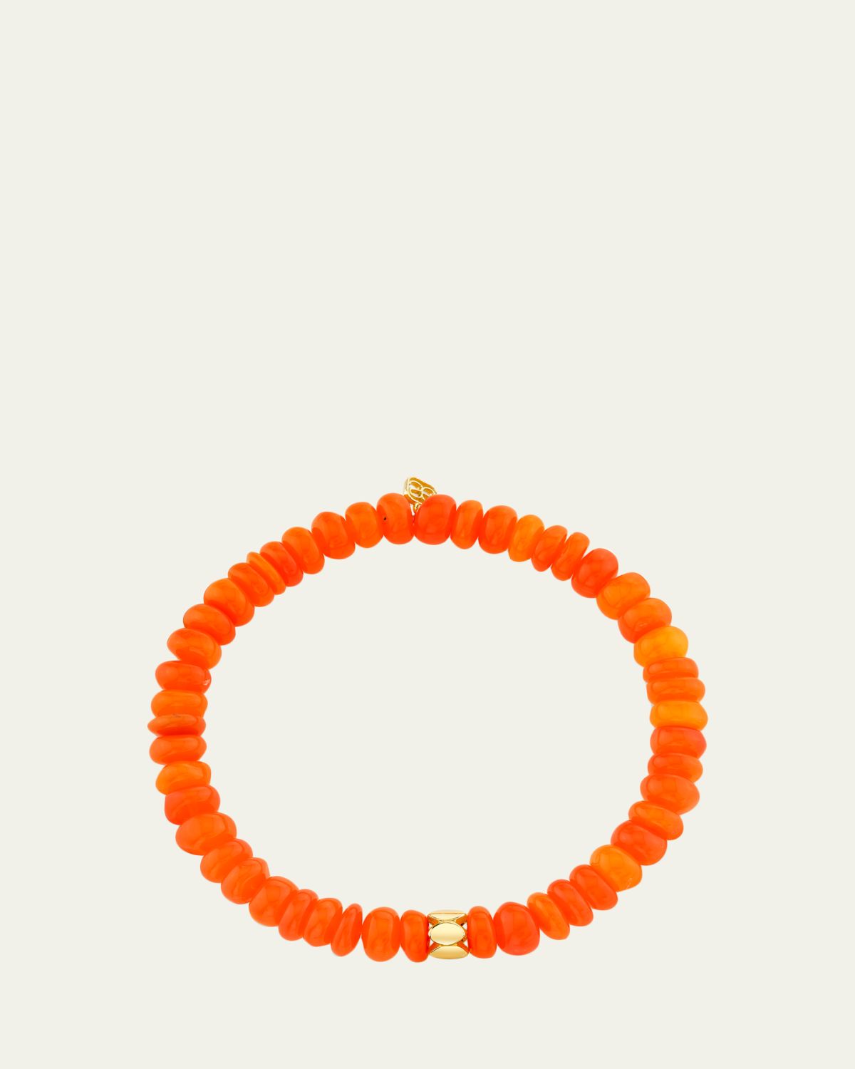 Sydney Evan 14K Marquise Rondelle on Orange Opal Stretch Bracelet | Thumbnail 3 Sydney Evan 14K Marquise Rondelle on Orange Opal Stretch Bracelet | Thumbnail 3