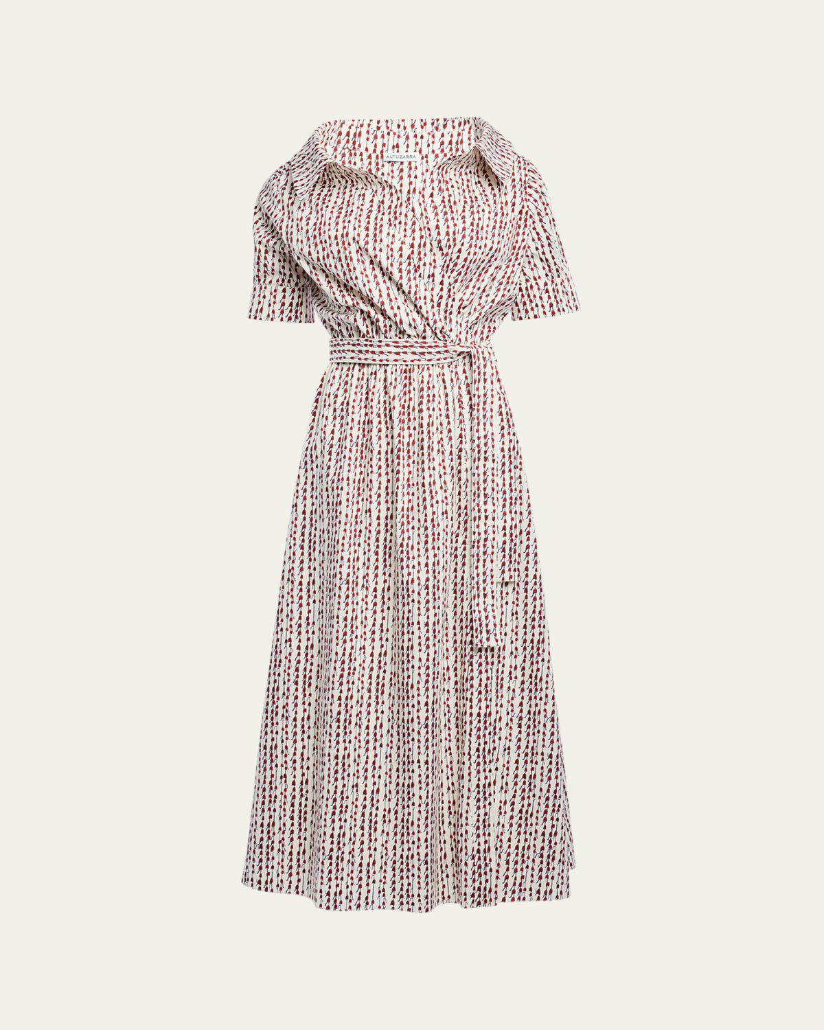 Altuzarra Lydia Abstract-Print Waist-Tie Midi Shirtdress | Thumbnail 6 Altuzarra Lydia Abstract-Print Waist-Tie Midi Shirtdress | Thumbnail 6