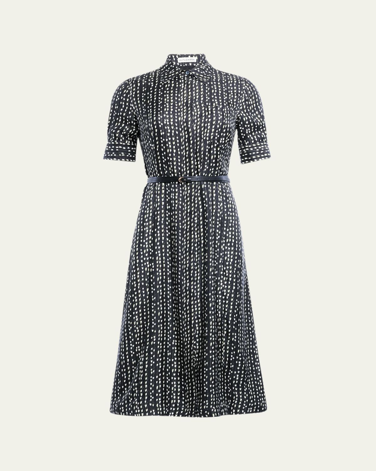 Altuzarra Kieran Abstract-Print Short-Sleeve Midi Shirtdress With Belt | Thumbnail 6 Altuzarra Kieran Abstract-Print Short-Sleeve Midi Shirtdress With Belt | Thumbnail 6