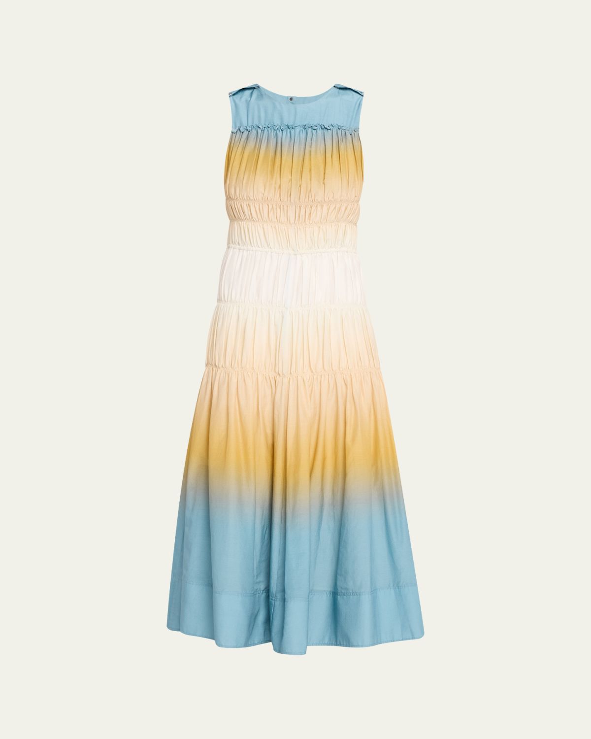 3.1 Phillip Lim Smocked Ombré Voile Midi Dress