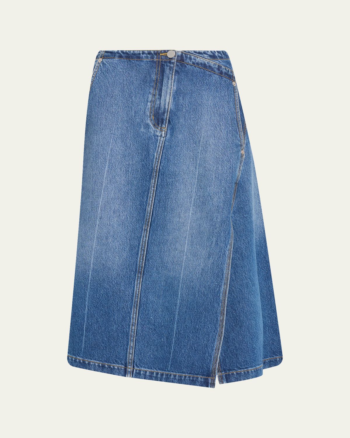 3.1 Phillip Lim Asymmetric Denim Midi Skirt - Women's Clothing