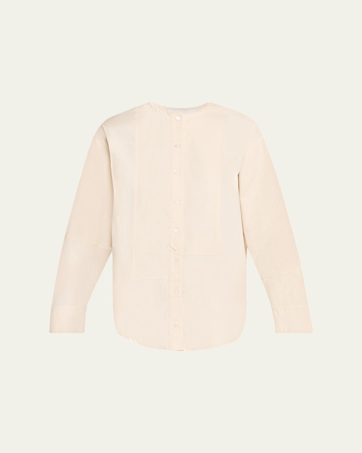 3.1 Phillip Lim Collarless Cotton Poplin Shirt | Thumbnail 6