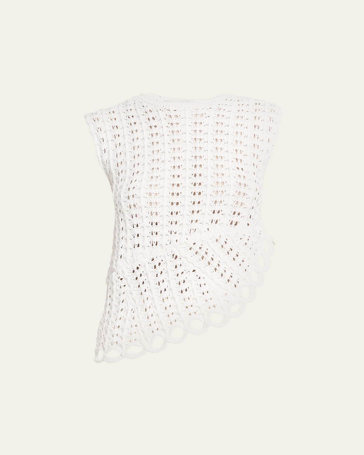 Loulou De Saison Saez Crochet Asymmetric Sleeveless Top
