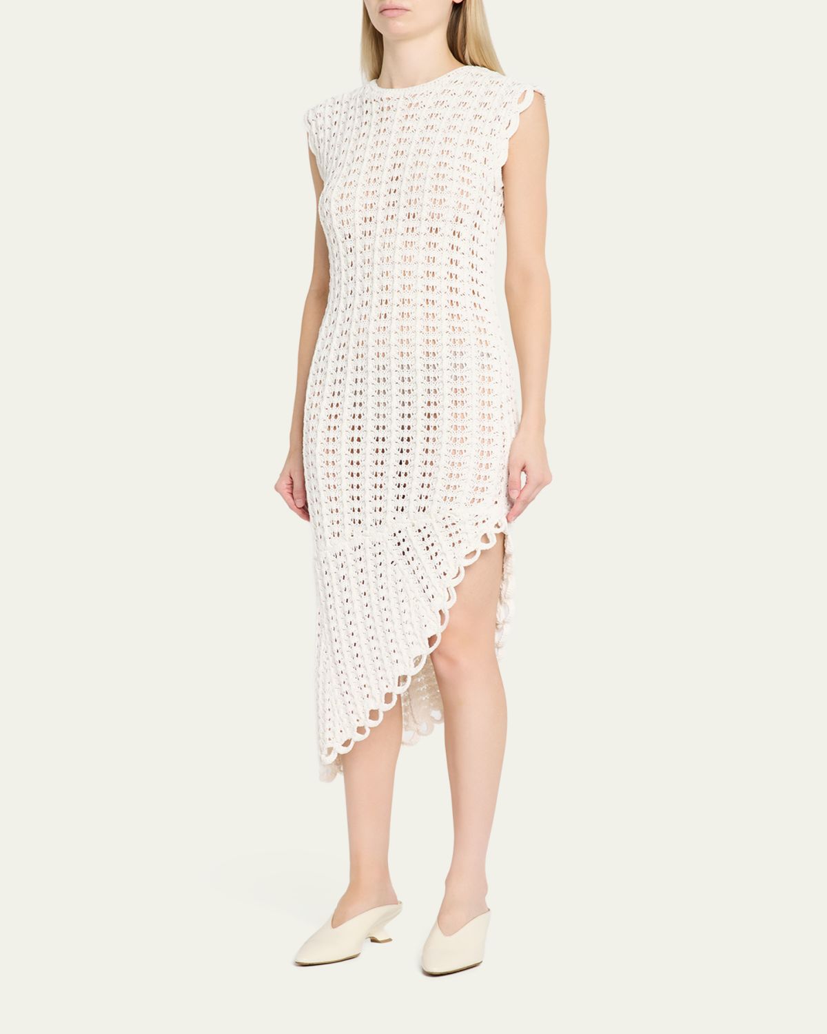 Loulou De Saison Malena Asymmetric Crochet Dress | Thumbnail 4