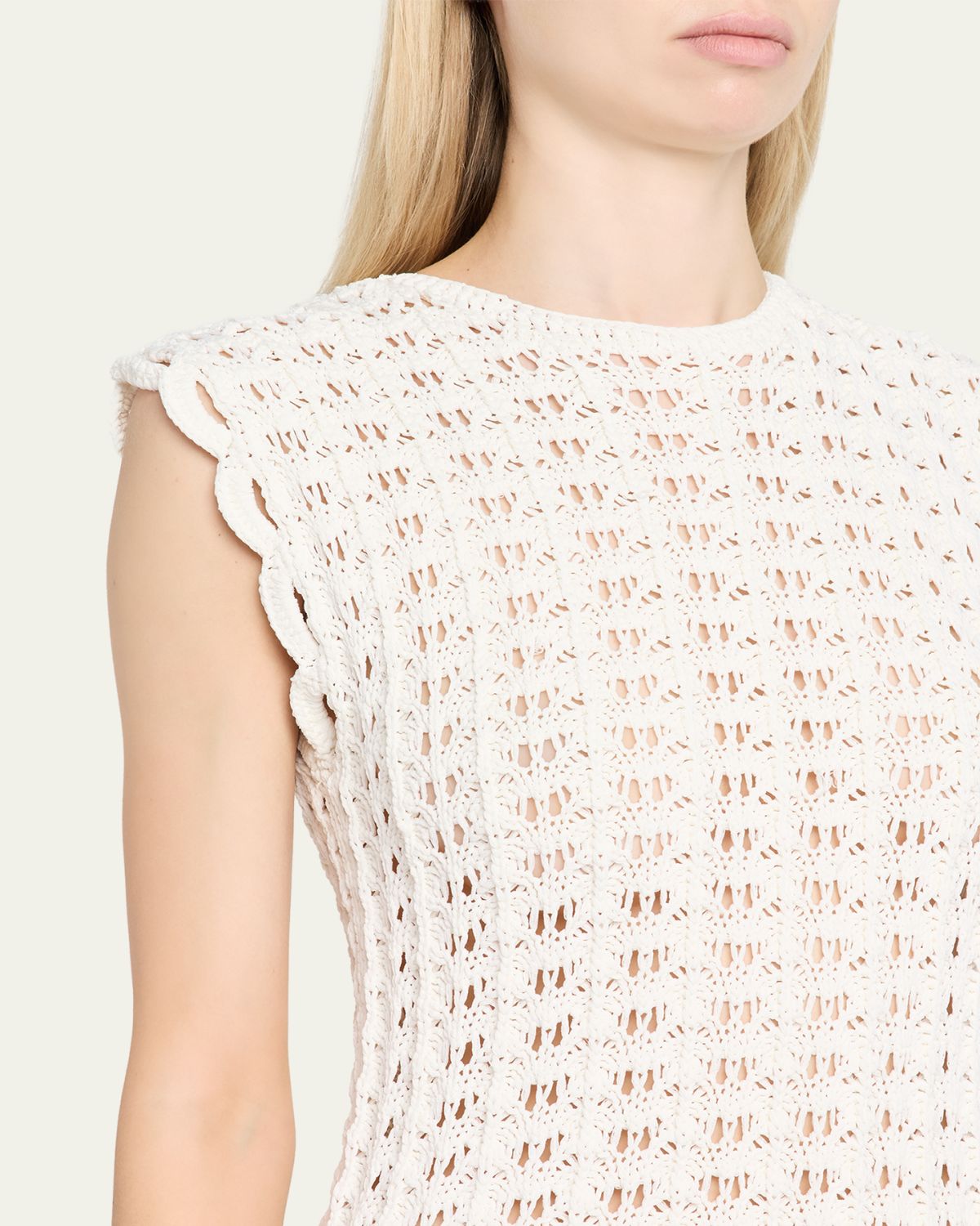 Loulou De Saison Malena Asymmetric Crochet Dress | Thumbnail 5