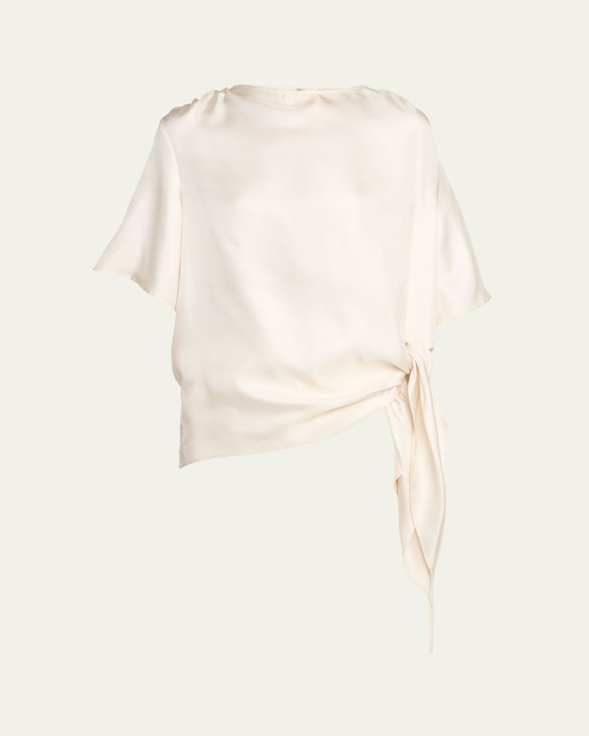 Loulou De Saison Mano Asymmetric Knotted Silk Blouse | Thumbnail 6