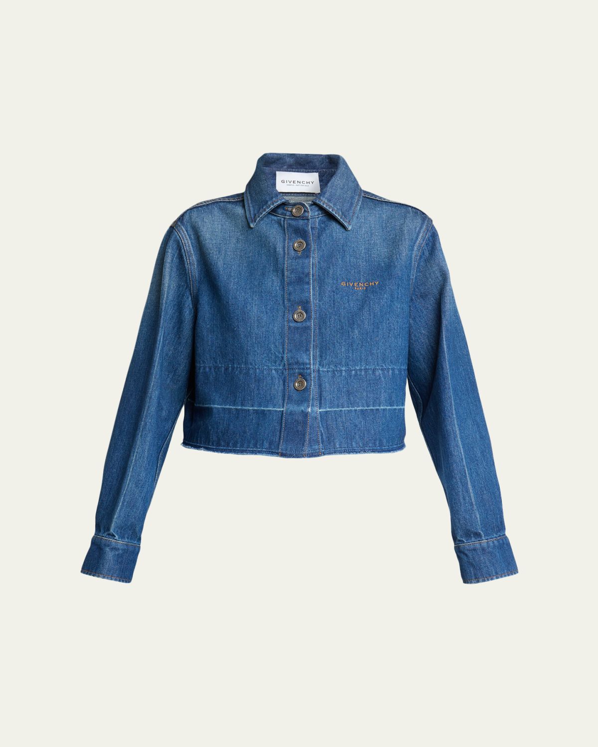 Givenchy Cropped Raw-Edge Cotton Denim Jacket | Thumbnail 6 Givenchy Cropped Raw-Edge Cotton Denim Jacket | Thumbnail 6