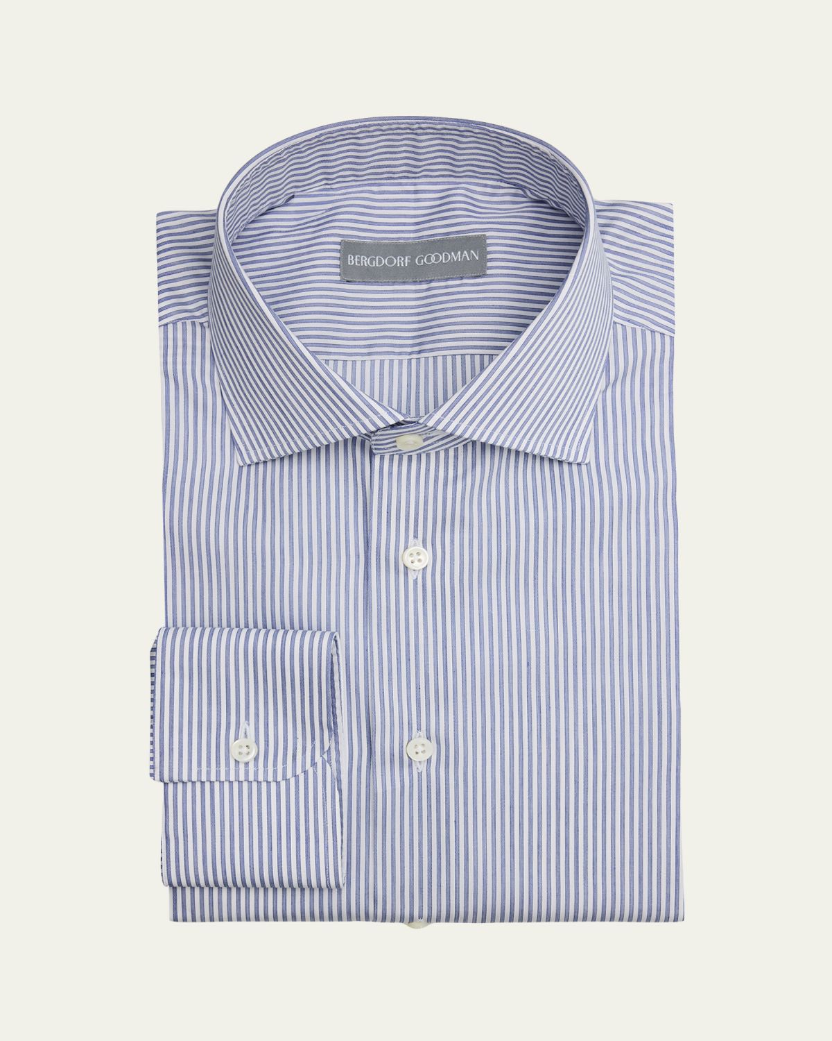 Bergdorf Goodman Men's Cotton Pinstripe Dress Shirt