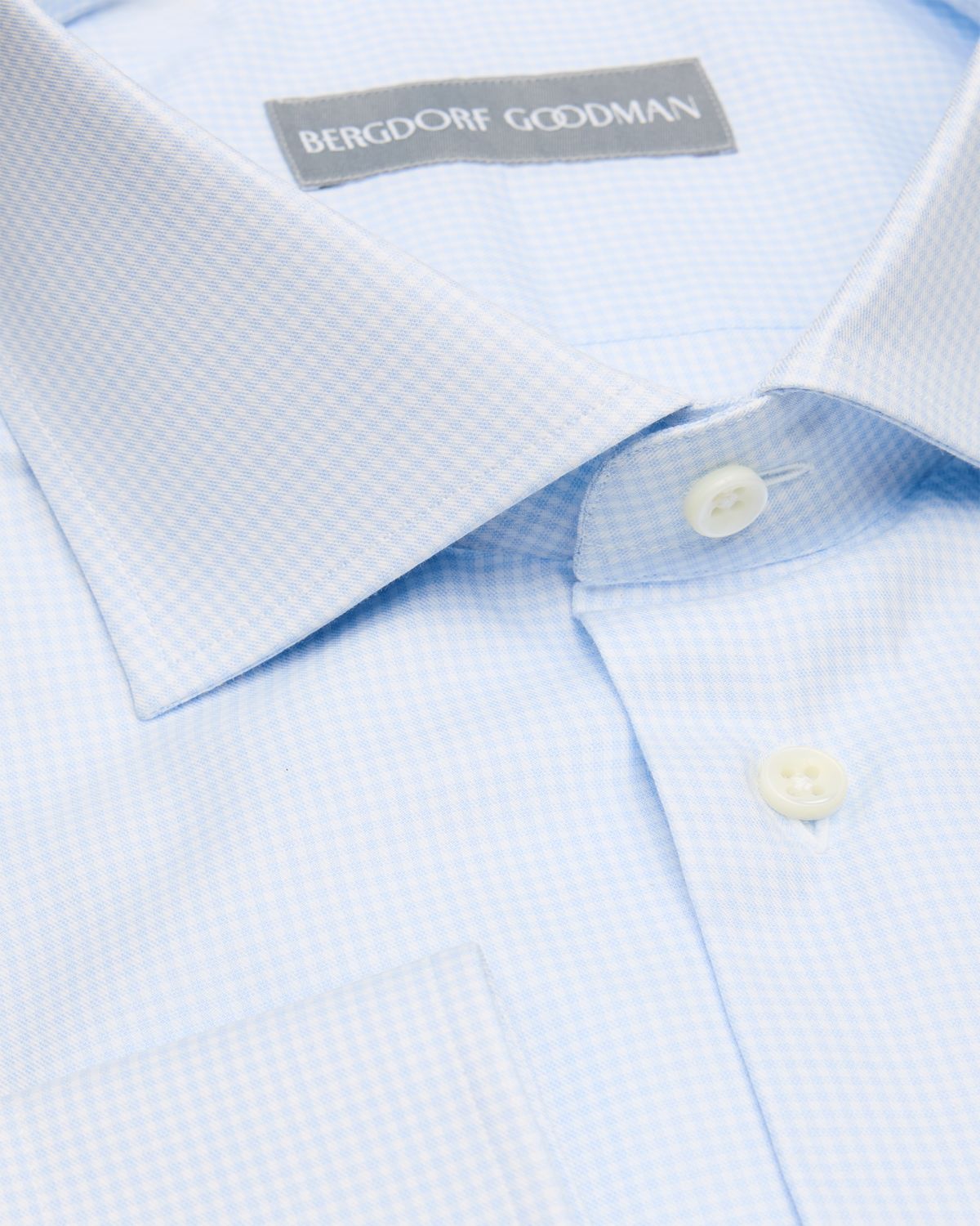 Bergdorf Goodman Men's Cotton Micro-Check Point Collar Dress Shirt | Thumbnail 2 Bergdorf Goodman Men's Cotton Micro-Check Point Collar Dress Shirt | Thumbnail 2