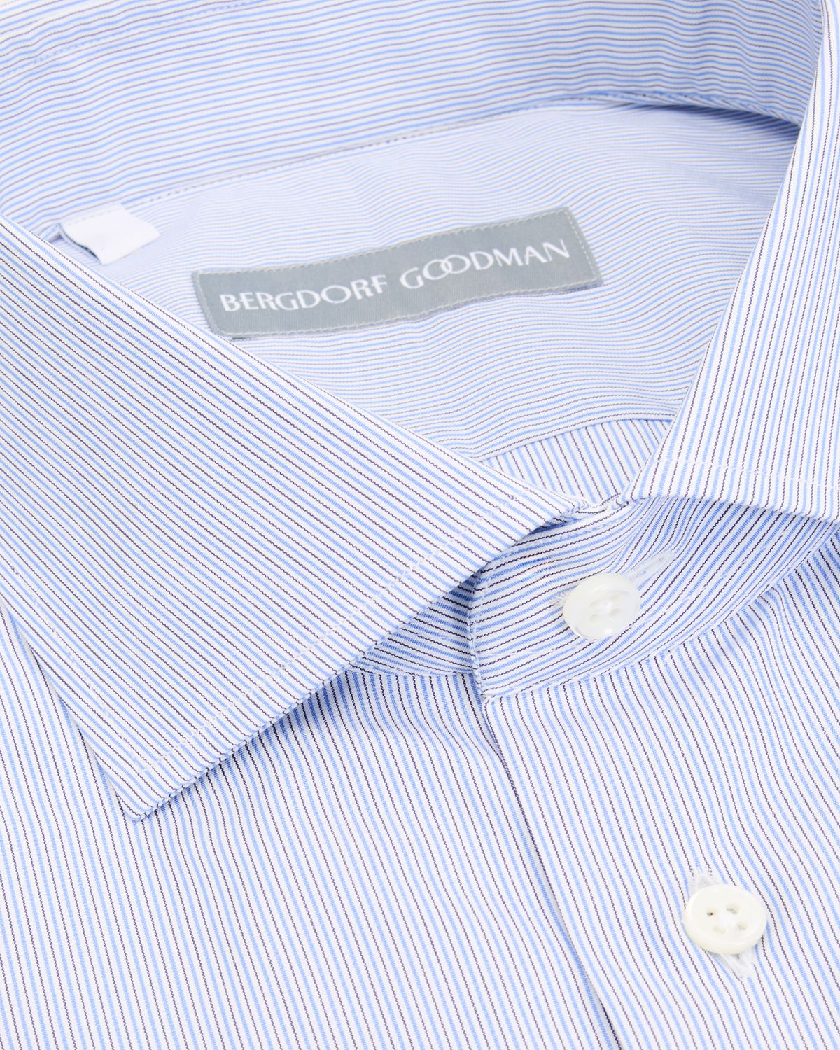 Bergdorf Goodman Men's Cotton Pencil Stripe Spread Collar Dress Shirt | Thumbnail 2 Bergdorf Goodman Men's Cotton Pencil Stripe Spread Collar Dress Shirt | Thumbnail 2