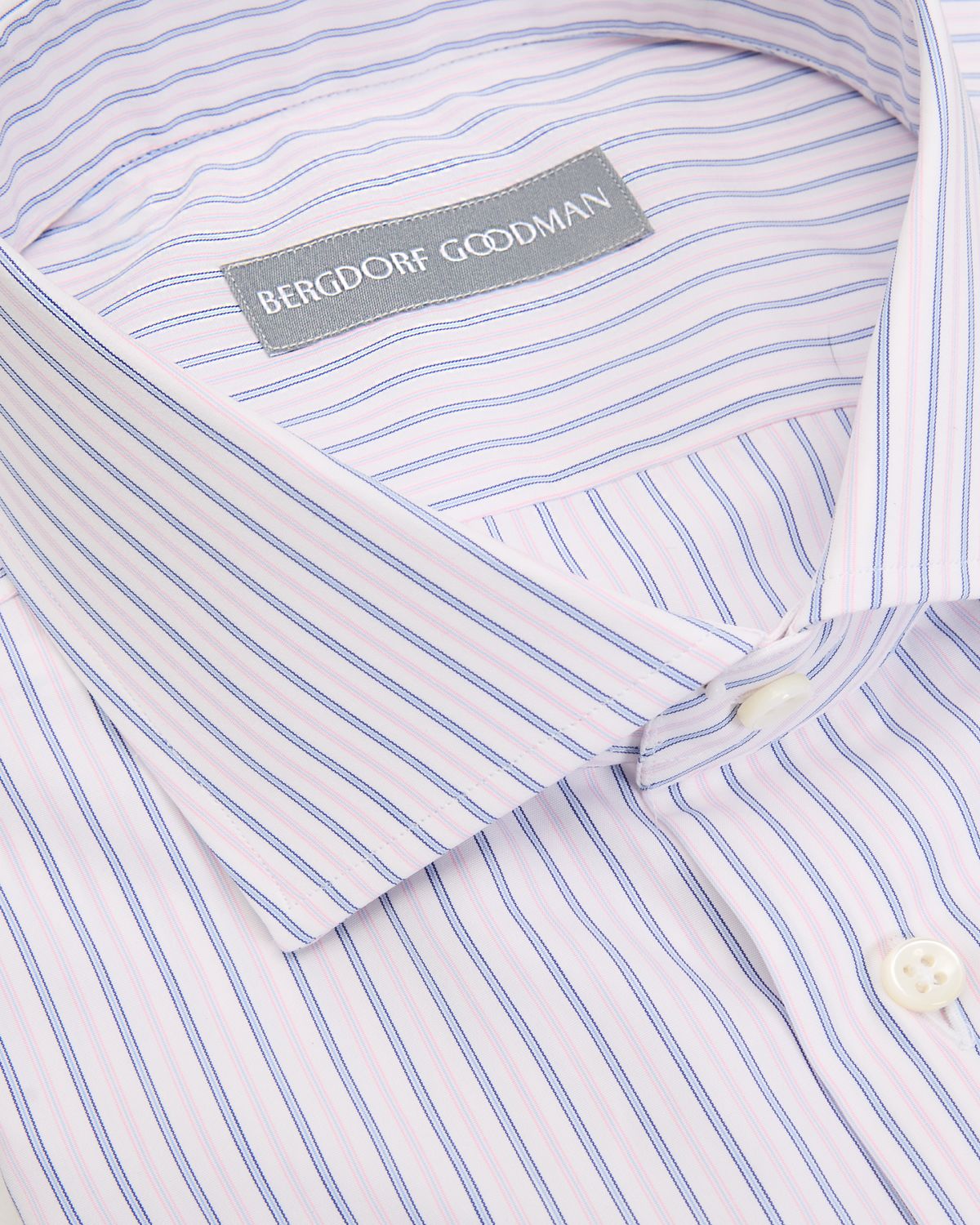 Bergdorf Goodman Men's Cotton Multi-Stripe Spread Collar Dress Shirt | Thumbnail 2 Bergdorf Goodman Men's Cotton Multi-Stripe Spread Collar Dress Shirt | Thumbnail 2