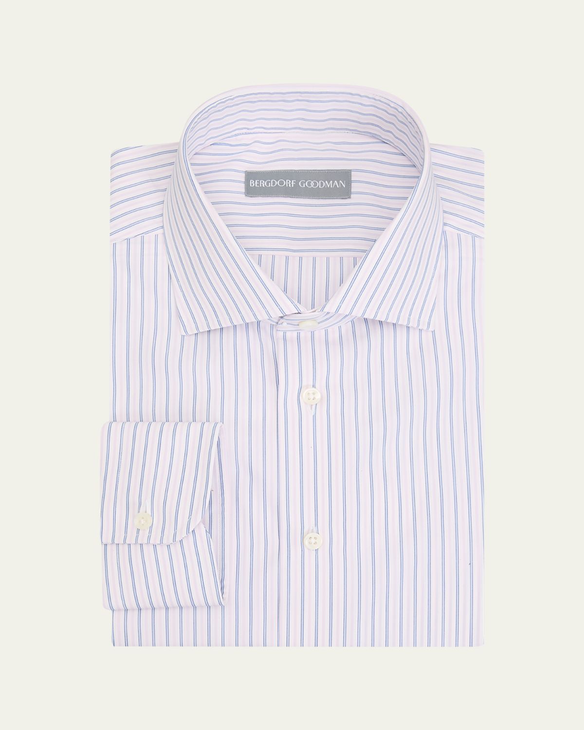 Bergdorf Goodman Men's Cotton Multi-Stripe Spread Collar Dress Shirt - Women's Clothing