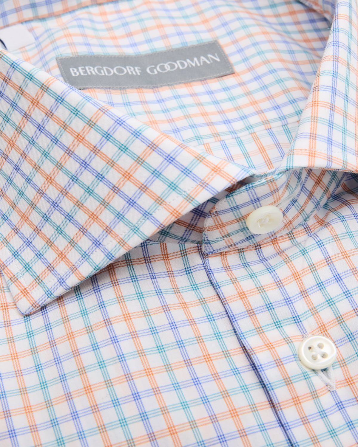 Bergdorf Goodman Men's Cotton Multicolor Plaid Dress Shirt | Thumbnail 2 Bergdorf Goodman Men's Cotton Multicolor Plaid Dress Shirt | Thumbnail 2