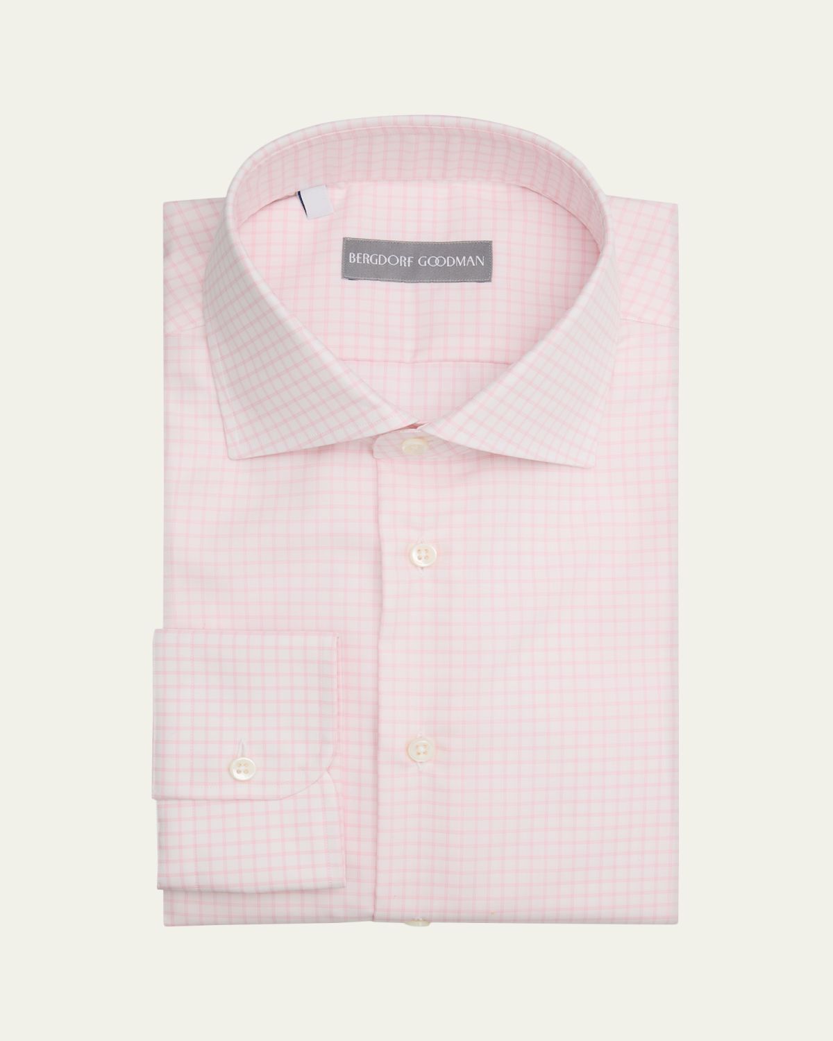 Bergdorf Goodman Men's Cotton Grid Check Dress Shirt
