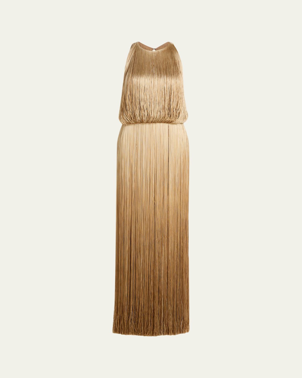 Oscar de la Renta Sleeveless Ombre Fringe Maxi Dress | Thumbnail 6 Oscar de la Renta Sleeveless Ombre Fringe Maxi Dress | Thumbnail 6