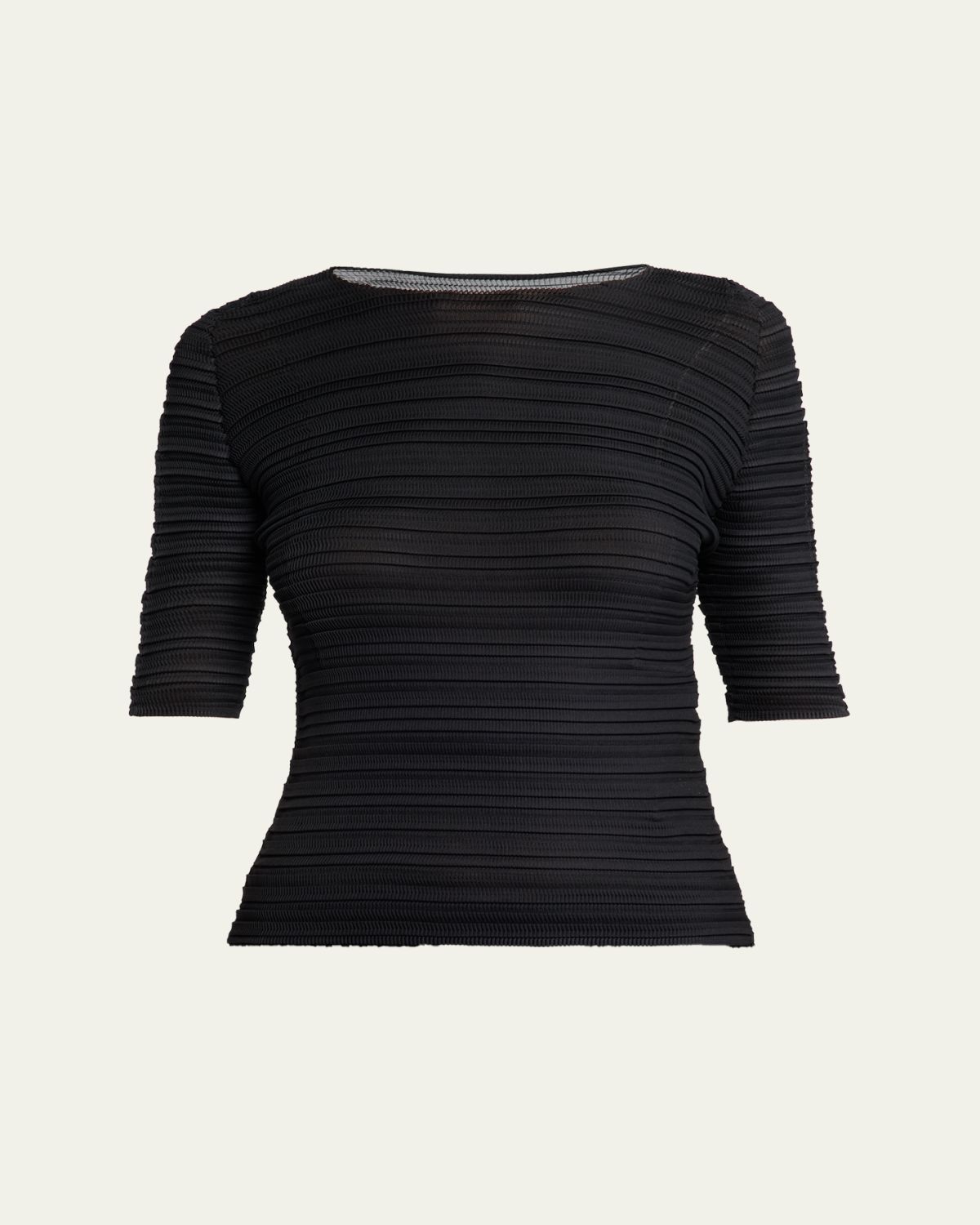 Issey Miyake Jiggly Pleated Plisse Elbow-Sleeve Top | Thumbnail 6 Issey Miyake Jiggly Pleated Plisse Elbow-Sleeve Top | Thumbnail 6