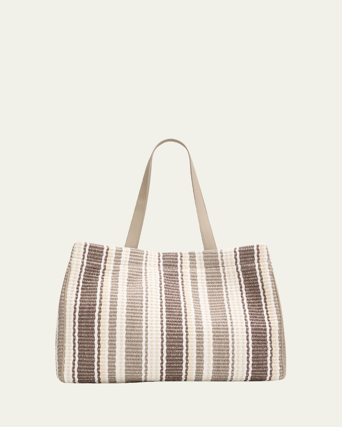 Brunello Cucinelli Striped Raffia Tote Bag | Thumbnail 6 Brunello Cucinelli Striped Raffia Tote Bag | Thumbnail 6