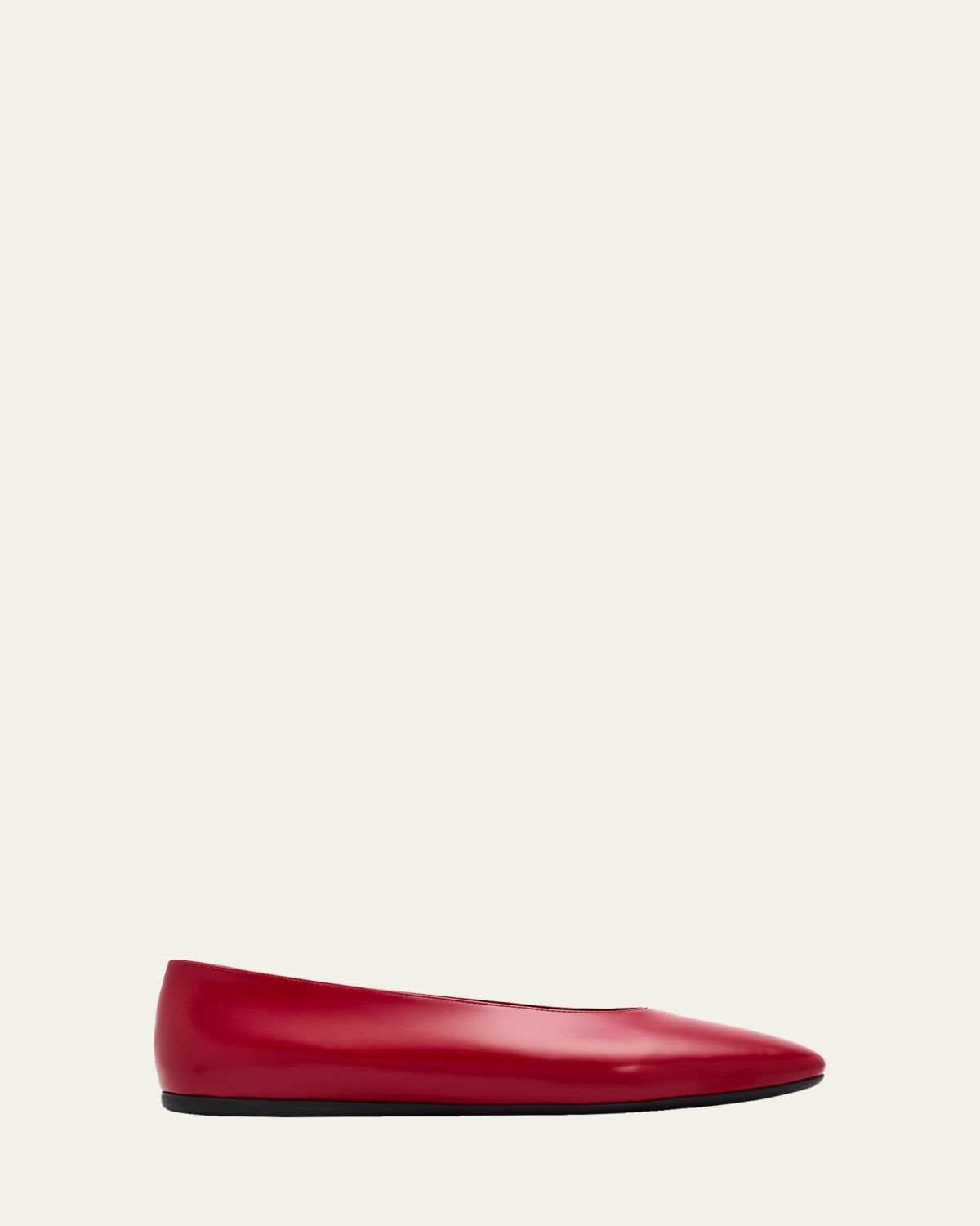 Prada Brushed Leather Ballerina Flats | Thumbnail 10