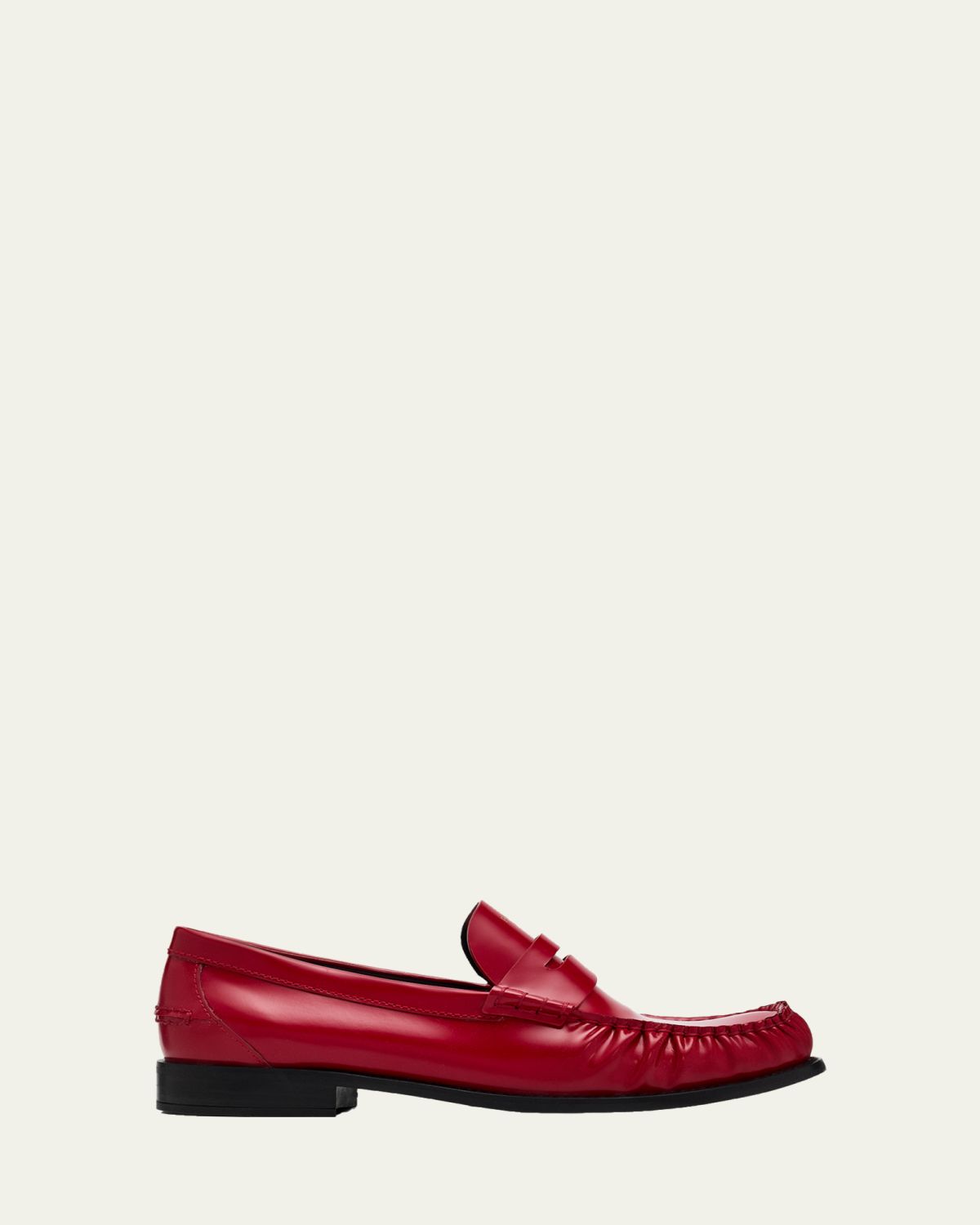 Prada 20mm Leather Moc-Toe Penny Loafers | Thumbnail 9 Prada 20mm Leather Moc-Toe Penny Loafers | Thumbnail 9