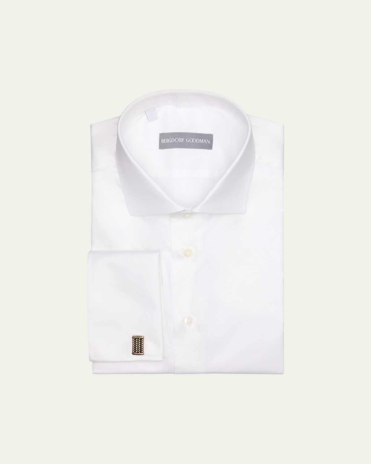 Bergdorf Goodman Men's Cotton Twill French-Cuff Dress Shirt | Thumbnail 3