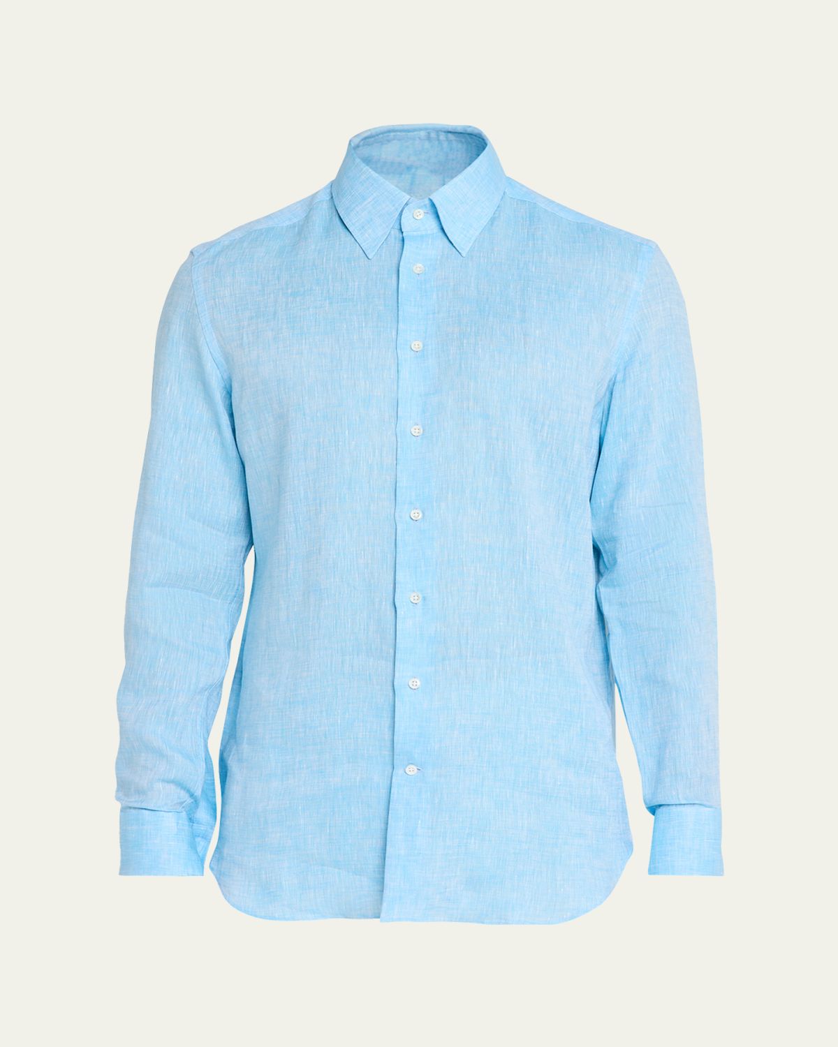 Bergdorf Goodman Men's Heathered Cotton Button-Down Shirt