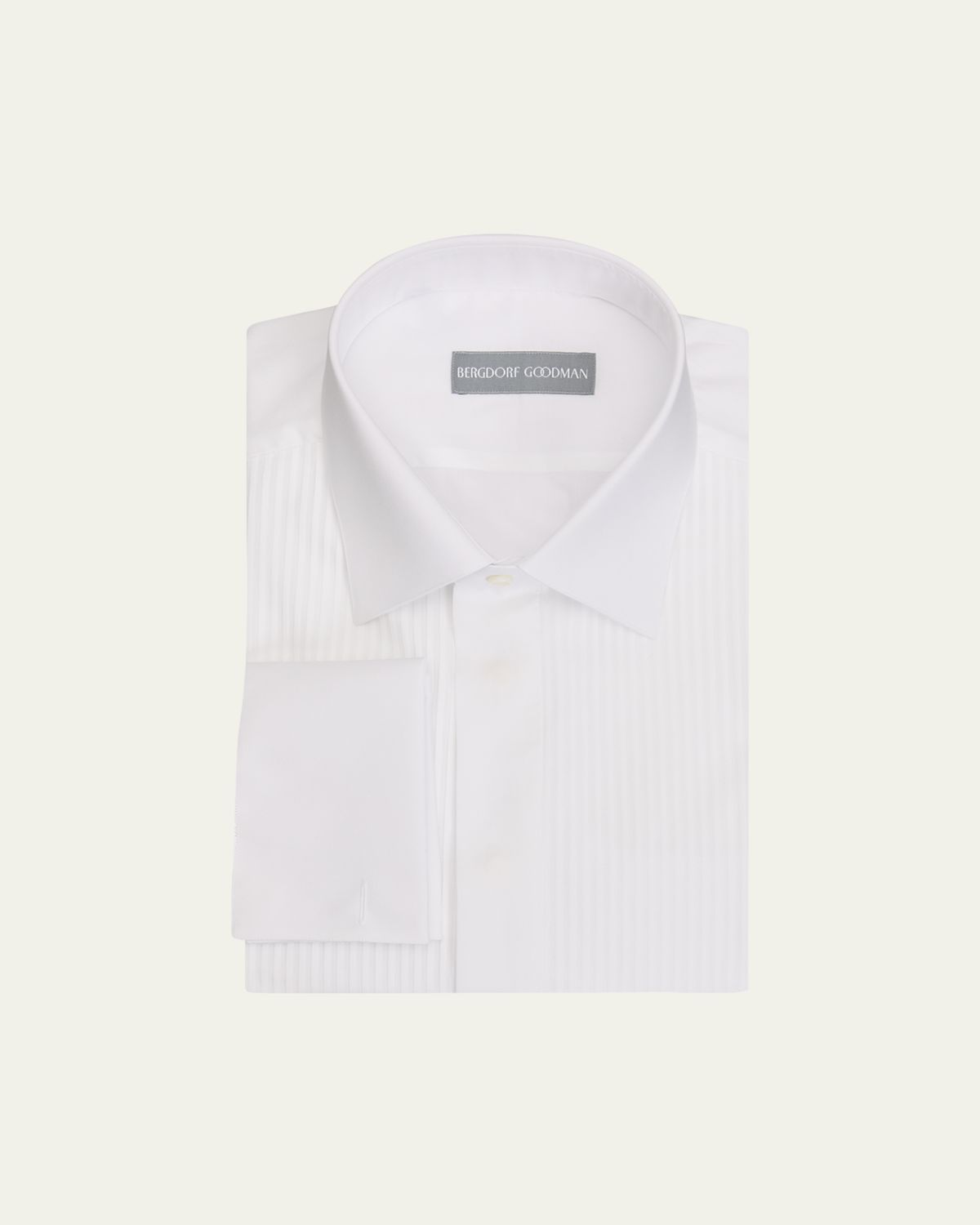 Bergdorf Goodman Men's Cotton Plisse-Front French Cuff Dress Shirt | Thumbnail 3 Bergdorf Goodman Men's Cotton Plisse-Front French Cuff Dress Shirt | Thumbnail 3
