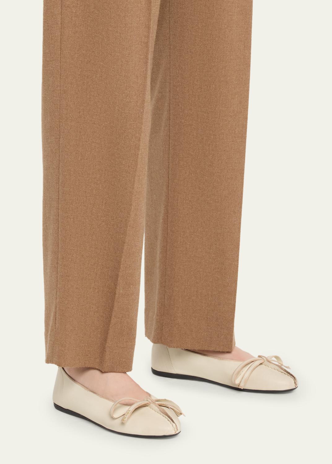 Prada Antiqued Leather Ballerina Flats | Thumbnail 2