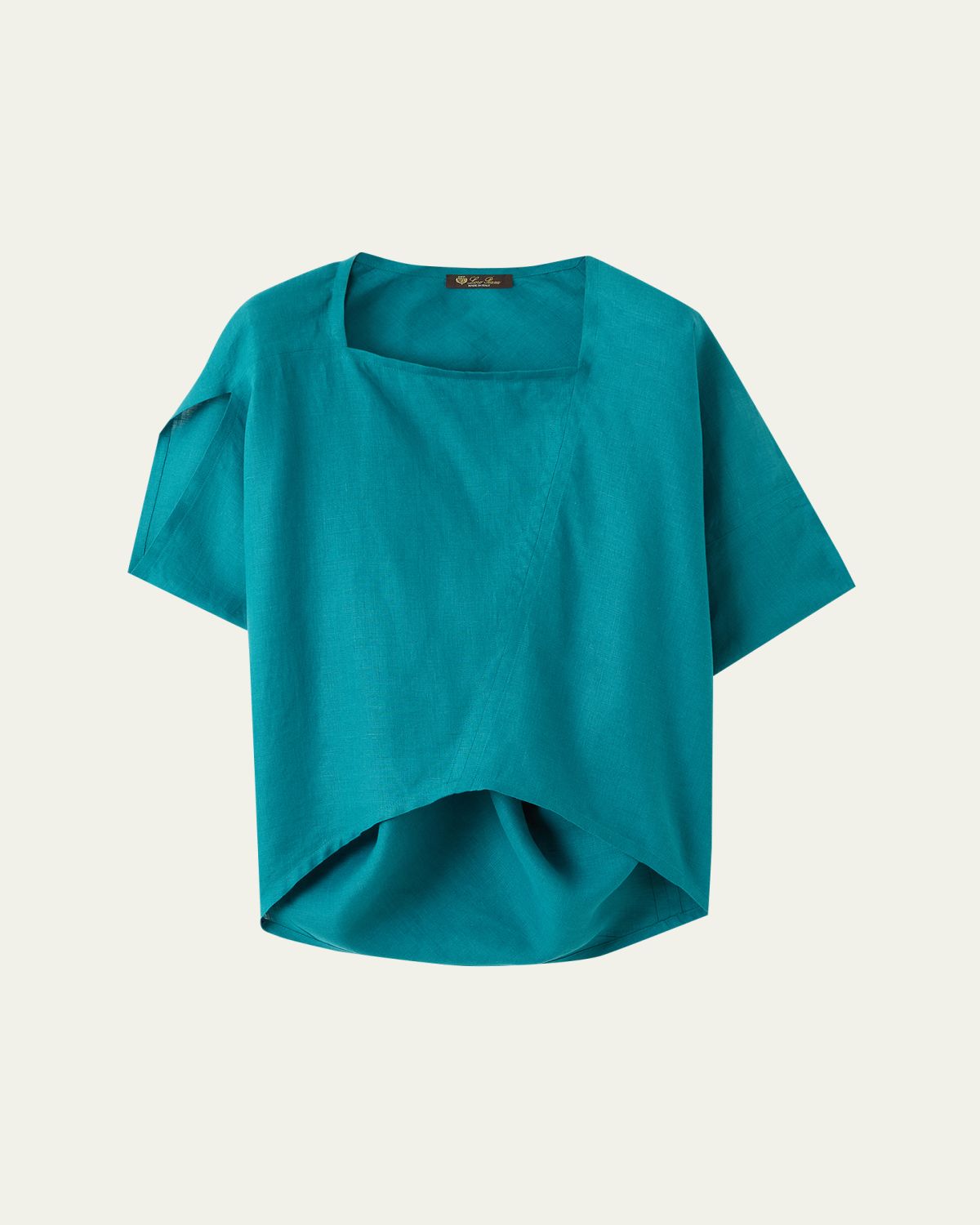 Loro Piana Gaia Short Sleeve Asymmetric Linen Shirt | Thumbnail 6 Loro Piana Gaia Short Sleeve Asymmetric Linen Shirt | Thumbnail 6