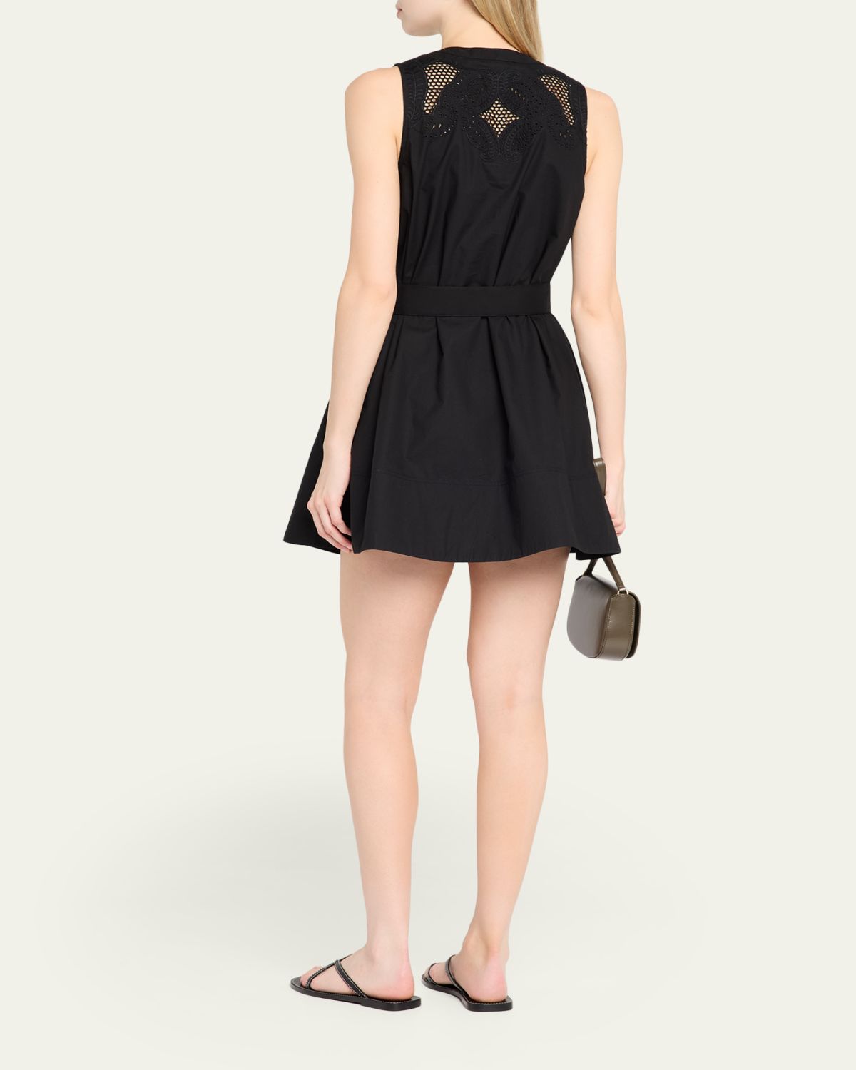 Veronica Beard Haleem Eyelet Poplin Mini Dress | Thumbnail 3