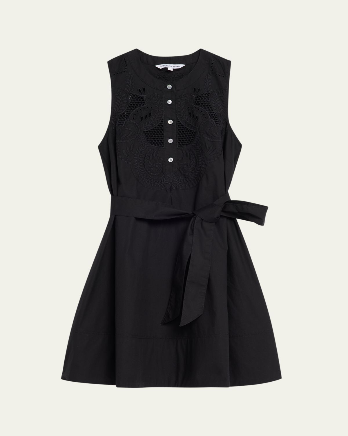 Veronica Beard Haleem Eyelet Poplin Mini Dress