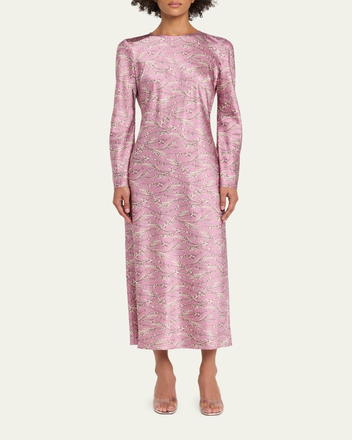 Veronica Beard Gemma Stretch-Silk Midi Dress | Thumbnail 2 Veronica Beard Gemma Stretch-Silk Midi Dress | Thumbnail 2
