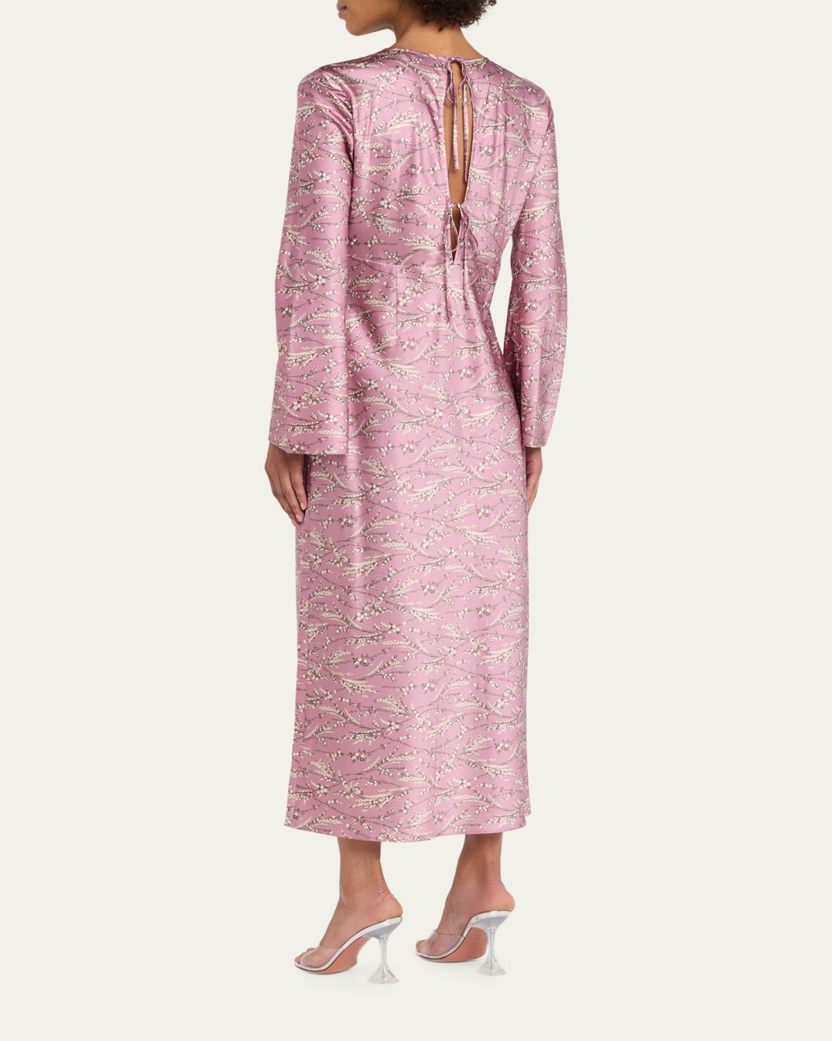 Veronica Beard Gemma Stretch-Silk Midi Dress | Thumbnail 3 Veronica Beard Gemma Stretch-Silk Midi Dress | Thumbnail 3