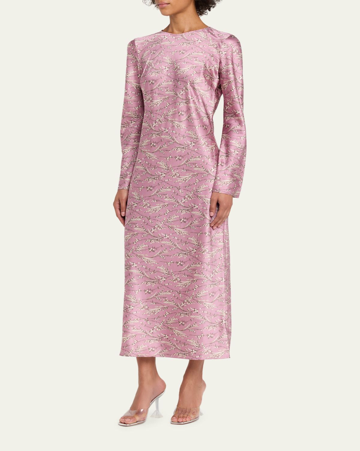Veronica Beard Gemma Stretch-Silk Midi Dress | Thumbnail 4 Veronica Beard Gemma Stretch-Silk Midi Dress | Thumbnail 4