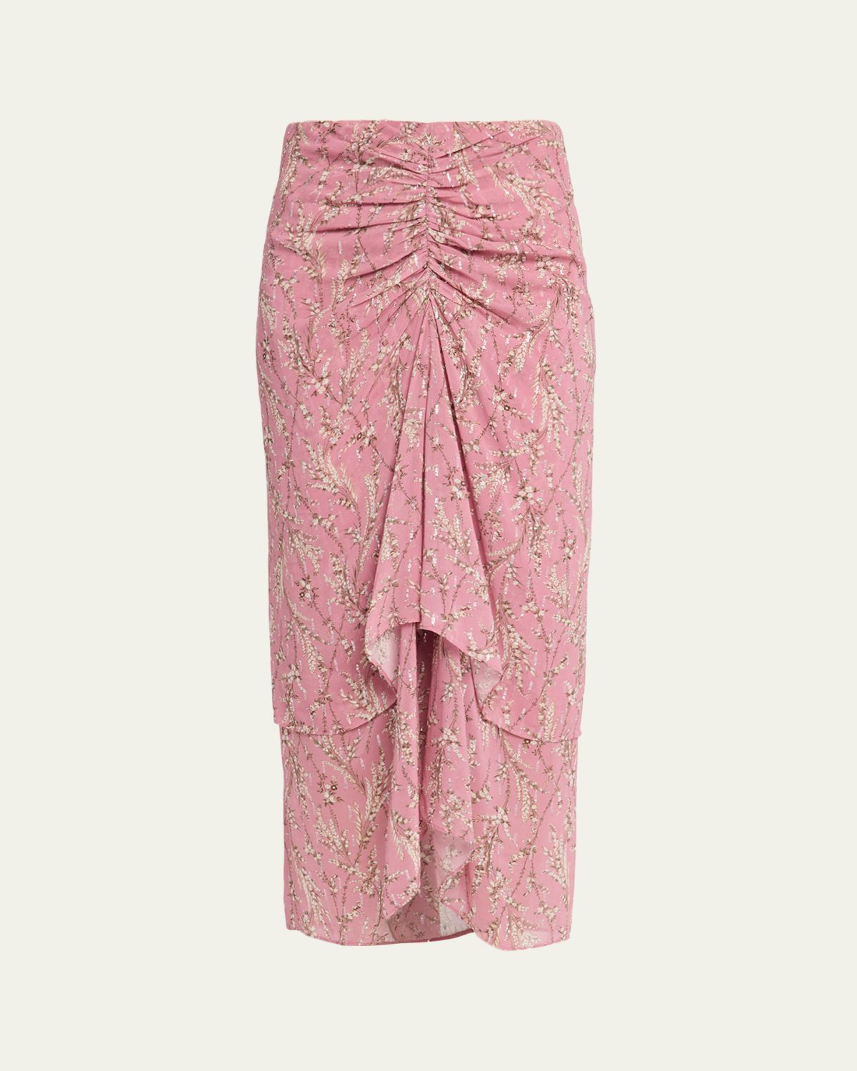 Veronica Beard Sira Floral Chiffon Skirt