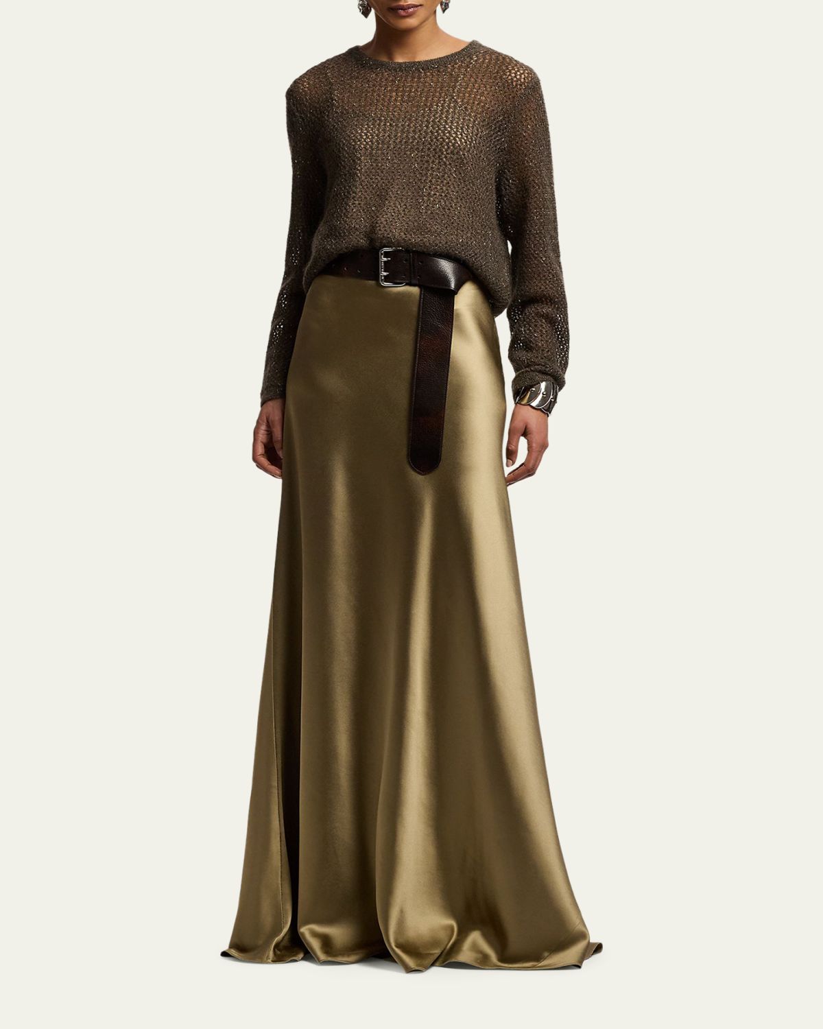 Ralph Lauren Collection Metallic Mesh Boatneck Sweater | Thumbnail 2