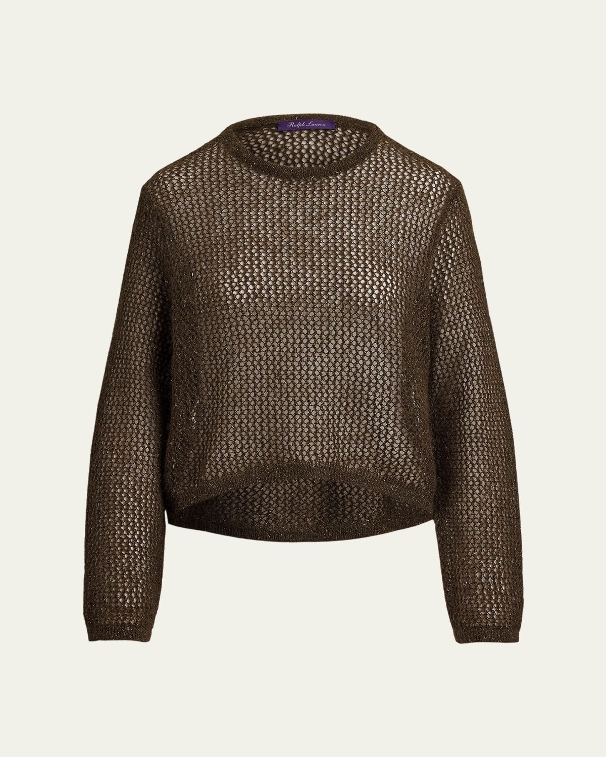 Ralph Lauren Collection Metallic Mesh Loose Sweater